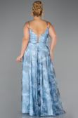 Long Light Blue Plus Size Prom Dress ABU6558