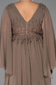 Long Mink Chiffon Formal Plus Size Dress ABU4638