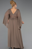 Long Mink Chiffon Formal Plus Size Dress ABU4638
