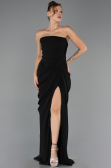 Long Black Chiffon Evening Dress ABU6589