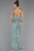 Long Mint Scaly Prom Gown ABU6218
