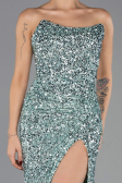 Long Mint Scaly Prom Gown ABU6218