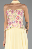 Long Yellow Chiffon Evening Dress ABU6391