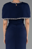 Long Navy Blue Mermaid Evening Gown ABU6591