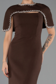 Long Brown Mermaid Evening Gown ABU6591