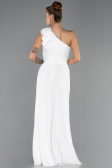 Long White Chiffon Evening Dress ABU6593