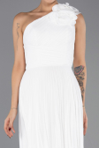 Long White Chiffon Evening Dress ABU6593