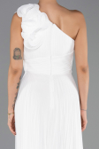 Long White Chiffon Evening Dress ABU6593