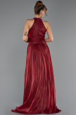 Long Burgundy Chiffon Prom Gown ABU6594