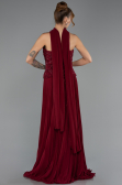 Long Burgundy Chiffon Evening Dress ABU6436