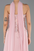 Long Powder Color Chiffon Evening Dress ABU6436