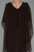 Brown Chiffon Formal Plus Size Dress ABT080