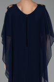 Navy Blue Chiffon Formal Plus Size Dress ABT080