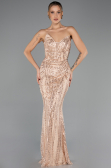 Long Gold Beaded Evening Dress ABU6433