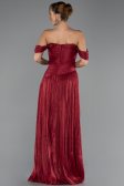 Long Burgundy Chiffon Prom Gown ABU6602