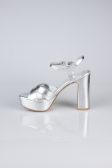 Silver Skin Platform Heel ABC2104