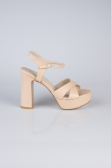 Mink Leather Platform Heel ABD2104