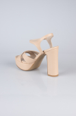 Mink Leather Platform Heel ABD2104