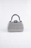 Platinum Laser Cut Evening Bag KC711