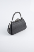 Black Laser Cut Evening Bag KC711