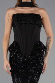Long Black Mermaid Prom Dress ABU6620
