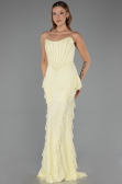 Long Yellow Dantelle Mermaid Evening Gown ABU6621