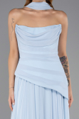 Long Light Blue Chiffon Prom Gown ABU5763