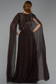 Long Brown Chiffon Evening Dress ABU6566