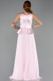 Long Powder Color Chiffon Evening Dress ABU6568