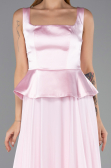 Long Powder Color Chiffon Evening Dress ABU6568
