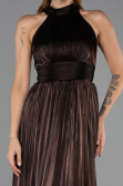Long Brown Chiffon Prom Gown ABU6428