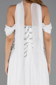 Long White Chiffon Evening Dress ABU6532
