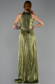 Long Oil Green Chiffon Prom Gown ABU6614