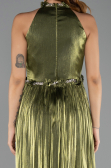 Long Oil Green Chiffon Prom Gown ABU6614