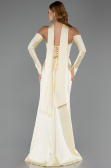 Long Yellow Satin Evening Dress ABU6616