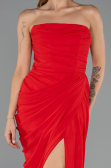 Long Red Chiffon Evening Dress ABU6589