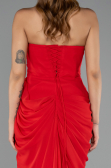 Long Red Chiffon Evening Dress ABU6589