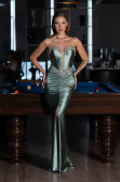 Long Mint Prom Gown ABU6606