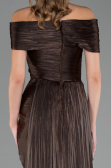 Long Brown Chiffon Prom Gown ABU6581