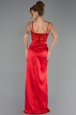 Long Red Satin Evening Dress ABU3312