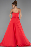 Long Red Satin Prom Gown ABU6648