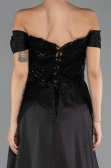 Long Black Beaded Evening Dress ABU6329