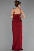 Long Burgundy Satin Evening Dress ABU6649