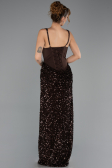 Long Brown Scaly Evening Dress ABU6650
