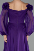 Long Purple Chiffon Evening Dress ABU6654