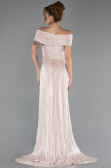 Long Beige Chiffon Prom Gown ABU6581