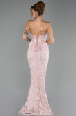 Long Powder Color Dantelle Evening Dress ABU6656