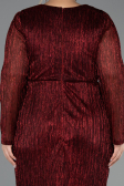 Long Burgundy Plus Size Evening Gown ABU6609