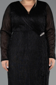 Long Black Plus Size Evening Gown ABU6609