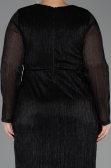 Long Black Plus Size Evening Gown ABU6609
